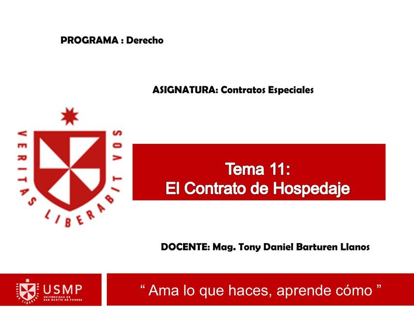 El Contrato de Hospedaje