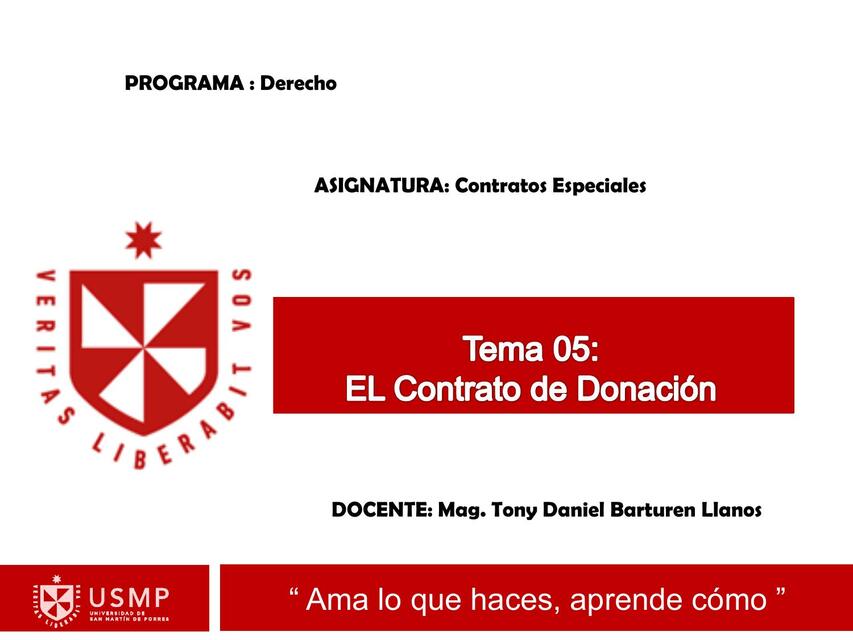 El Contrato de Donación Definición Estructura