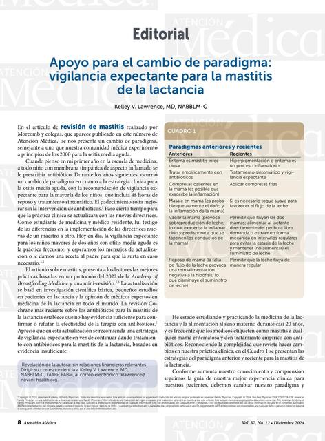 Mastitis en la lactancia