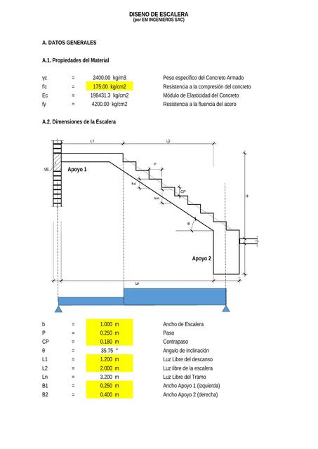 Diseño de Escalera