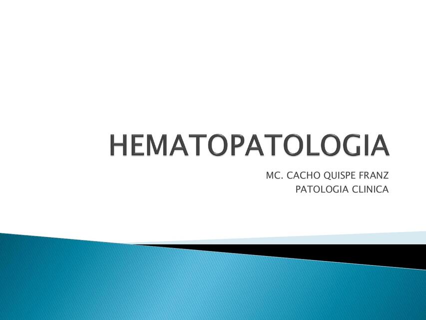 HEMATOPATOLOGIA 1