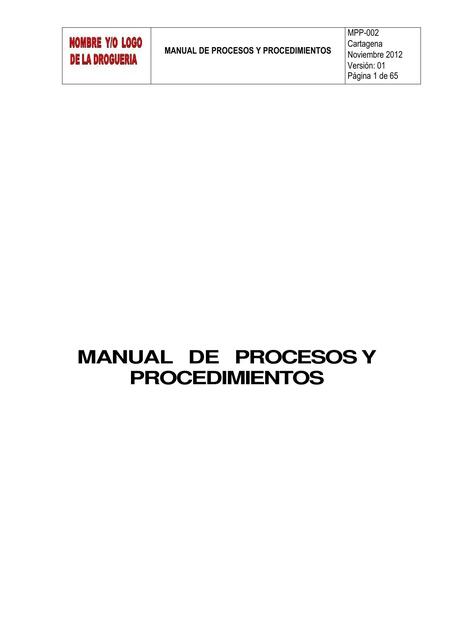 Manual de procesos y procedimeintos