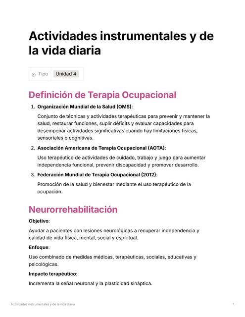 Actividades instrumentales y de la vida diaria para el ELA