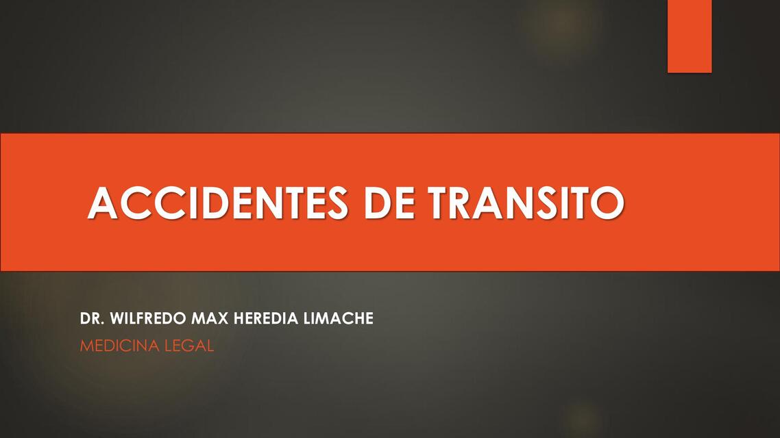 ACCIDENTES DE TRANSITO