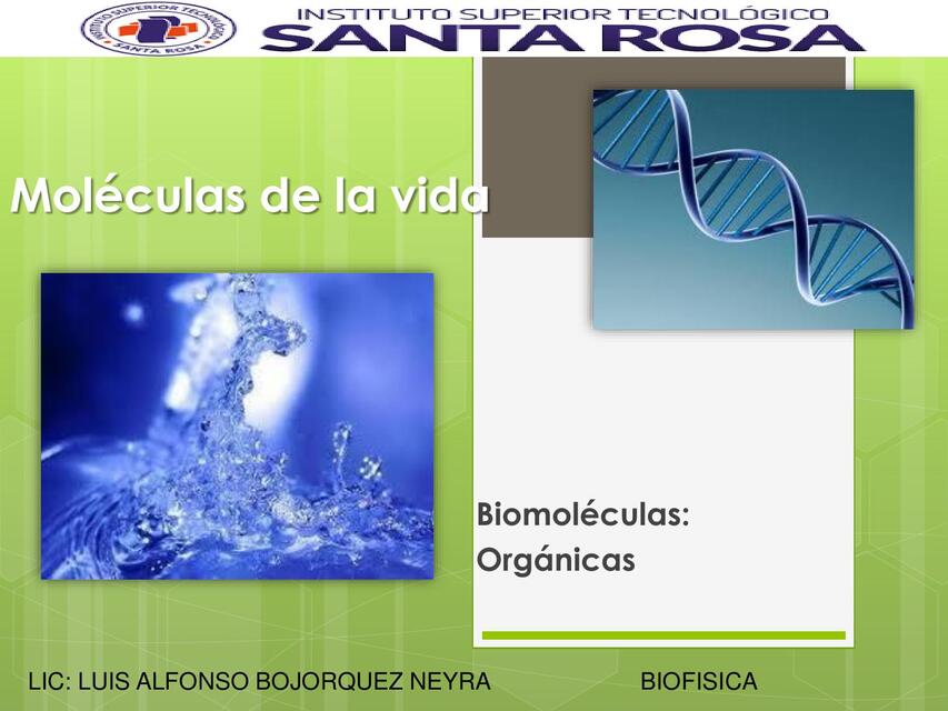 SEMANA 3 Biomoléculas Organicas