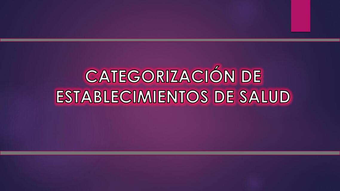 CATEGORIZACION DE SS SALUD