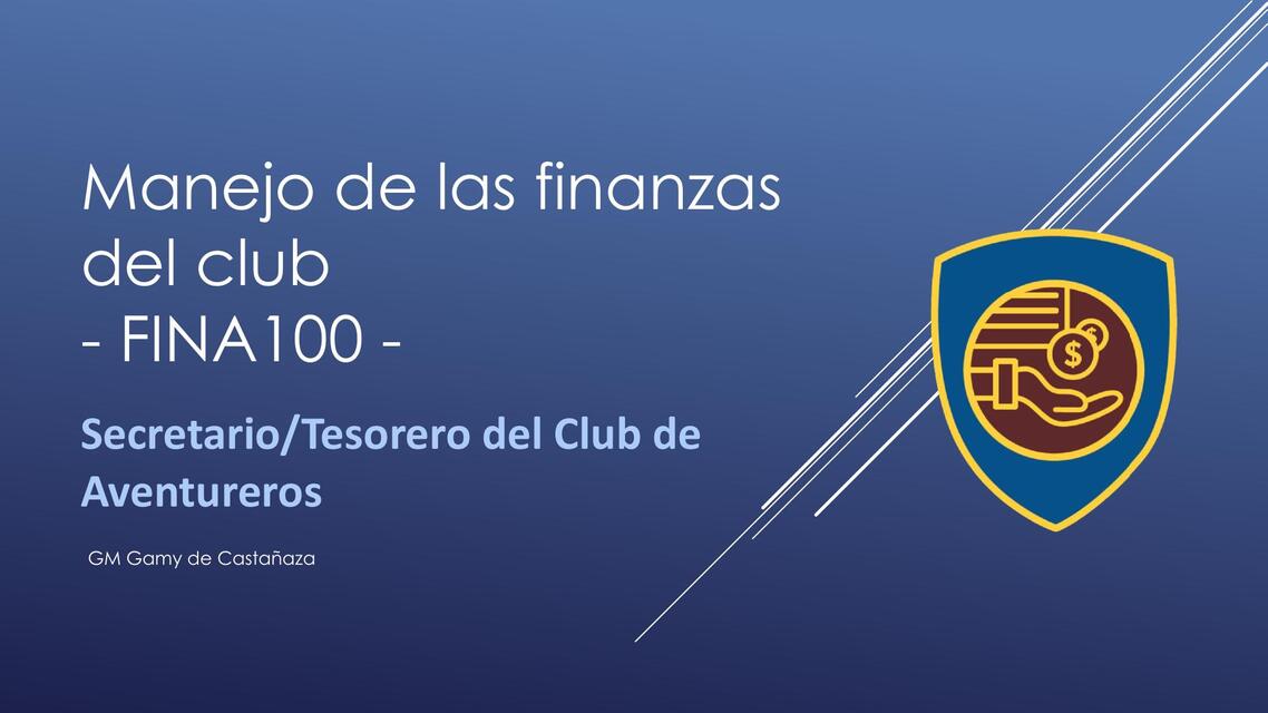 01 Manejo de las finanzas del club FINA 100