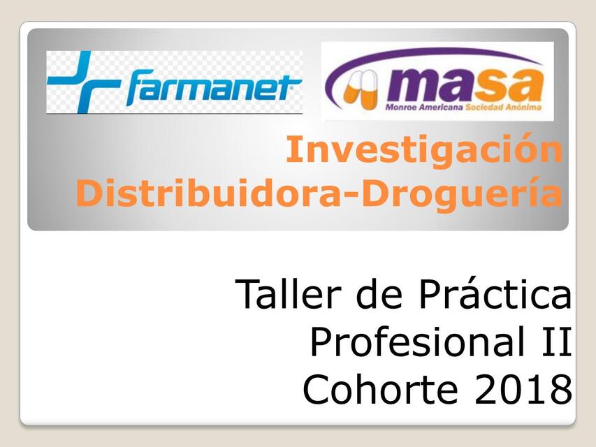 Trabajo investigación Distribuidora & Drogueria Arg