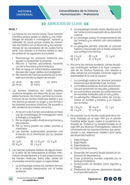 SEMANA 1 HU SC TEORIA DE LA HISTORIA PREHISTORIA