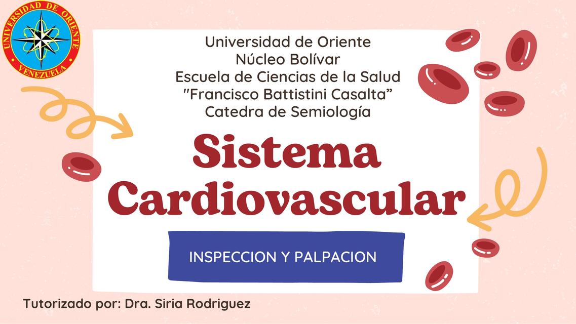 Inspección y Palpación del Sistema Cardiovascular