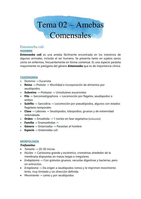 Tema 02 Amebas comensales