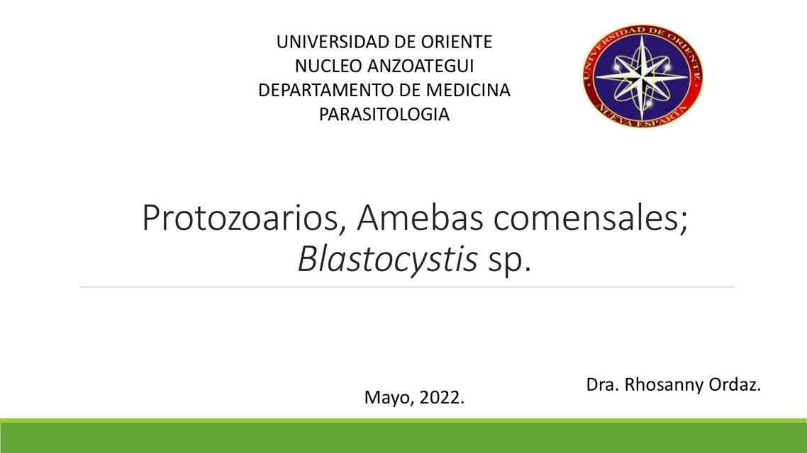 Protozoarios Amebas comensales