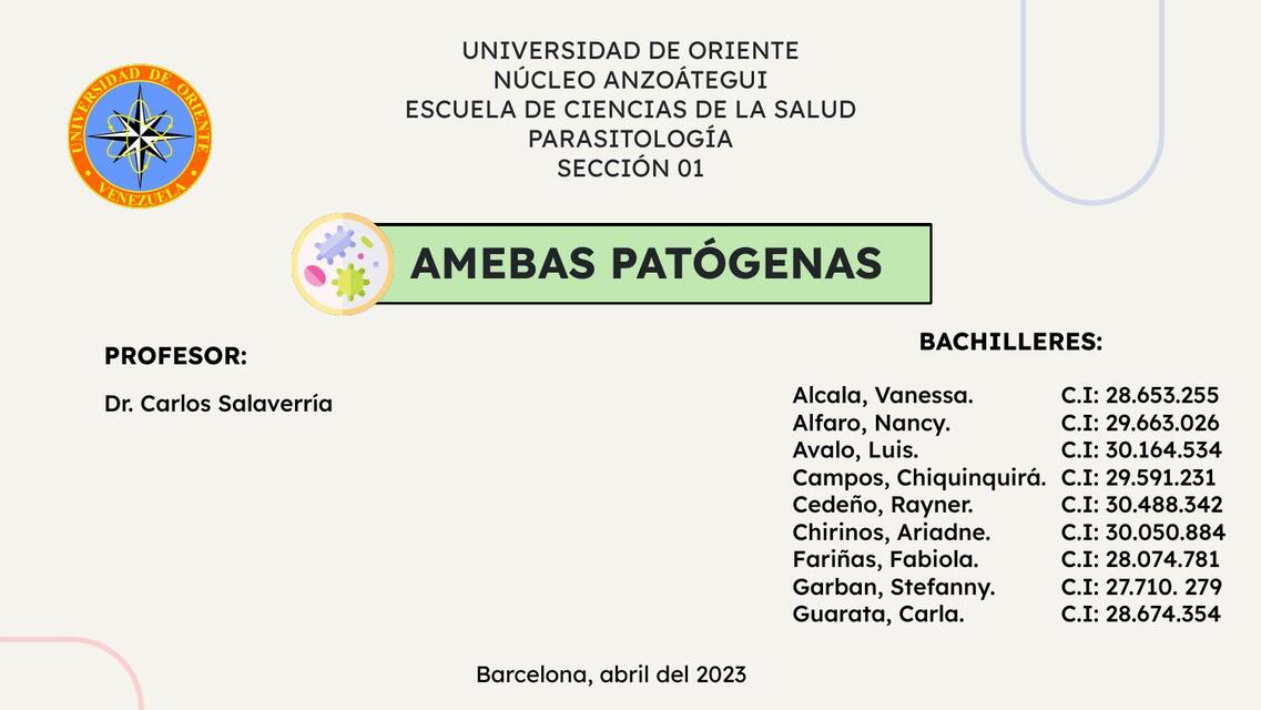 Seminario Amebas Patógenas