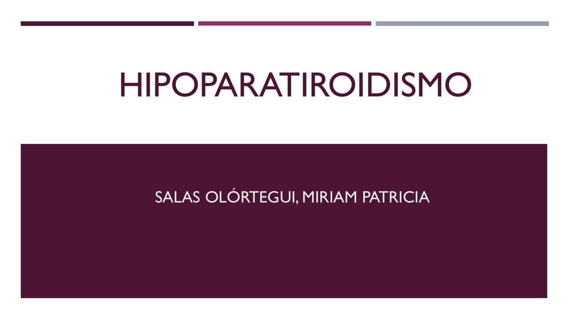 Hipoparatiroidismo