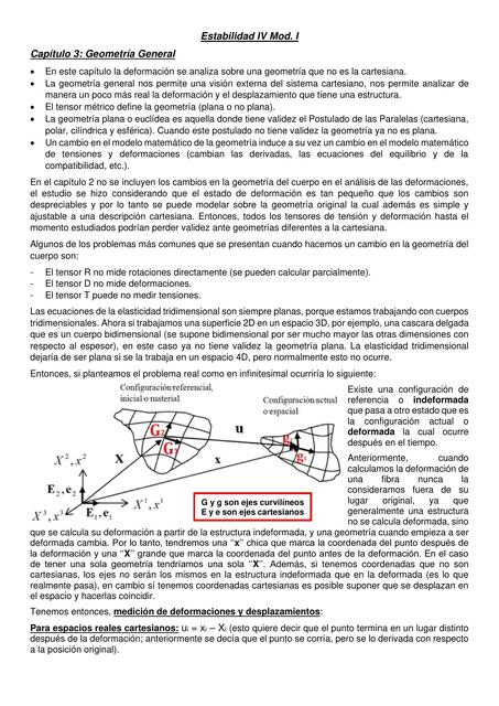 Estabilidad IV (Elasticidad) - Capitulo 3 (Geometría General)