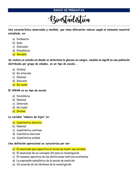 Banco bioestadística III - Residentado Médico