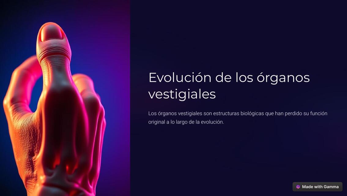 Evolucion de los organos vestigiales