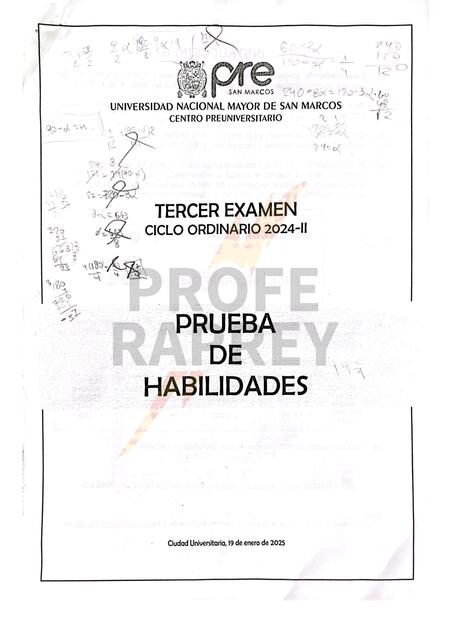 TERCER EXAMEN CEPRE UNMSM II