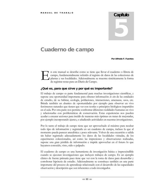 Cuaderno de campo