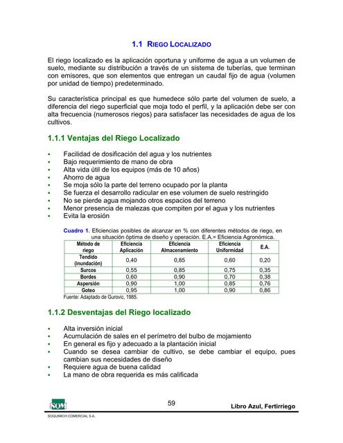 Riego localizado conceptos