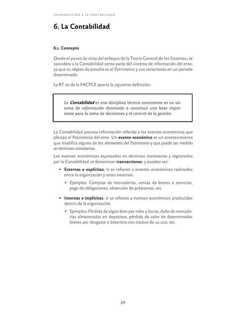 La Contabilidad en las empresas Apunte de clase