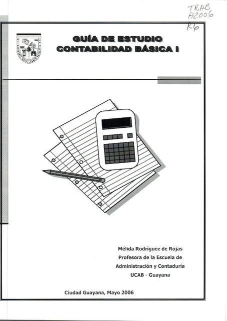 Guía de estudio contabilidad I