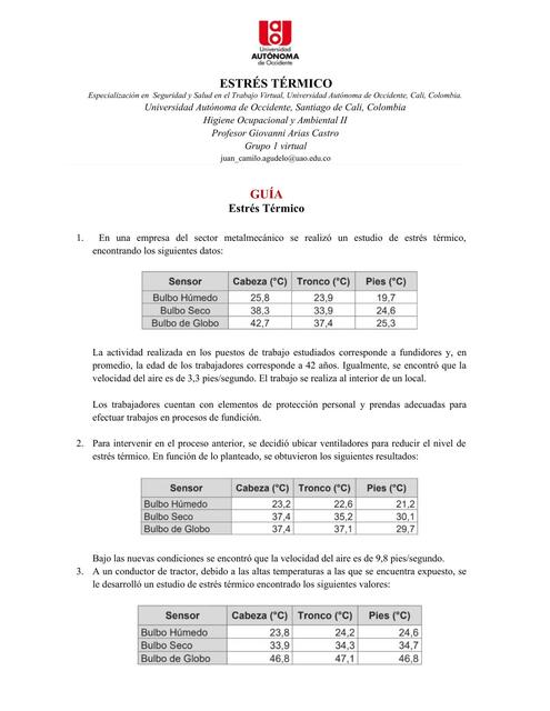 ESTRES TERMICO ACT. 3