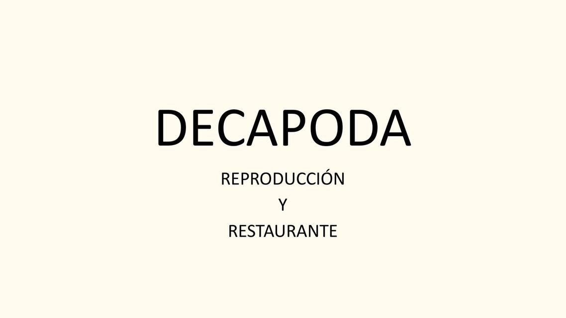 DECAPODA