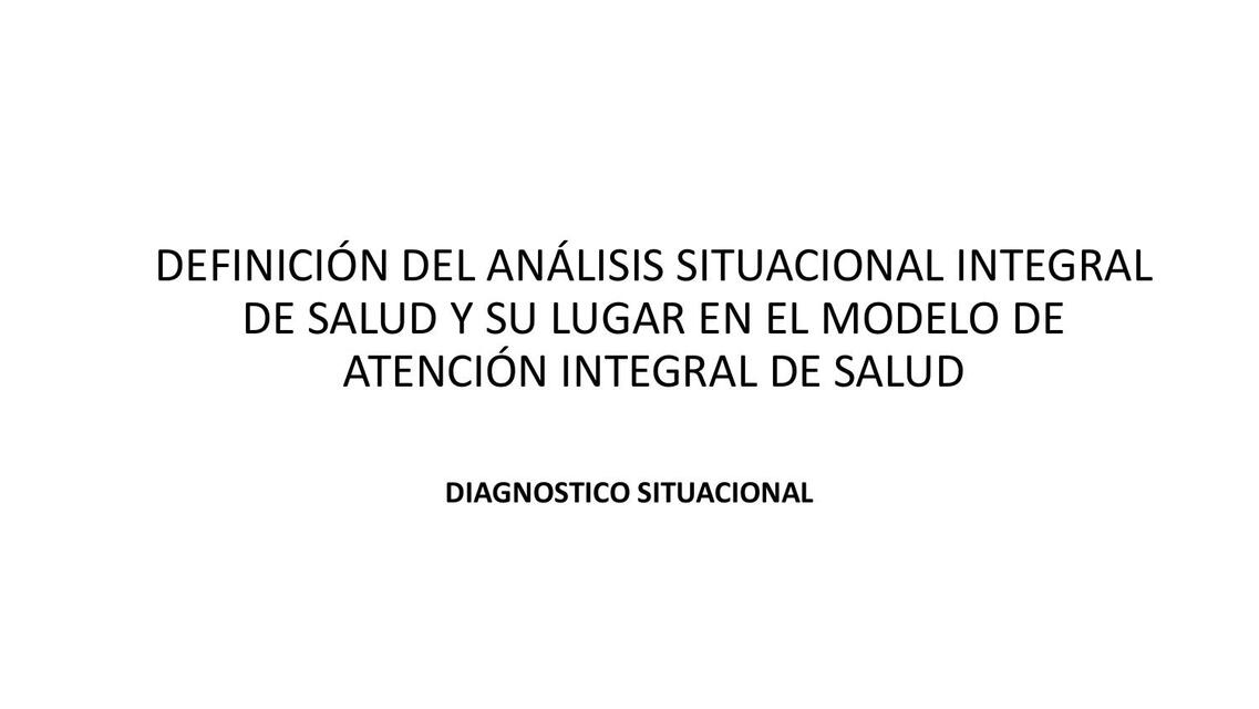 DIAGNOSTICO SITUACIONAL