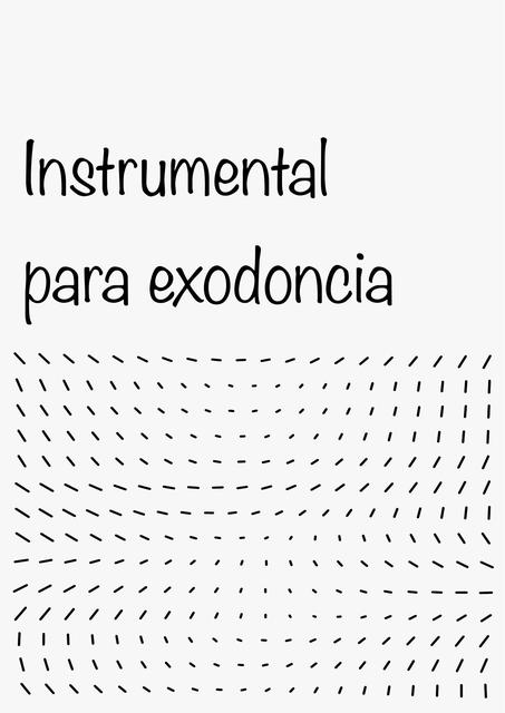 Instrumental Básico para Exodoncia