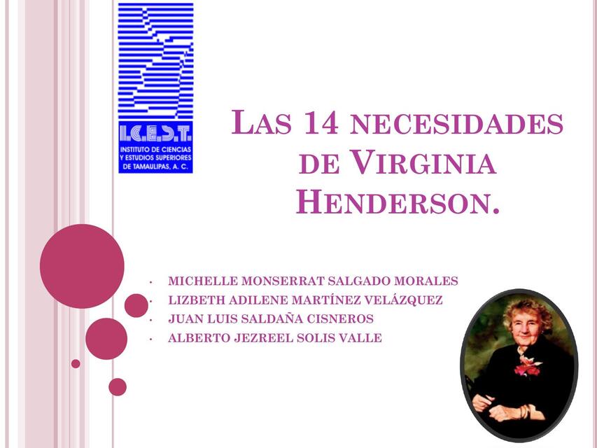 Las 14 Necesidades de Virginia Henderson