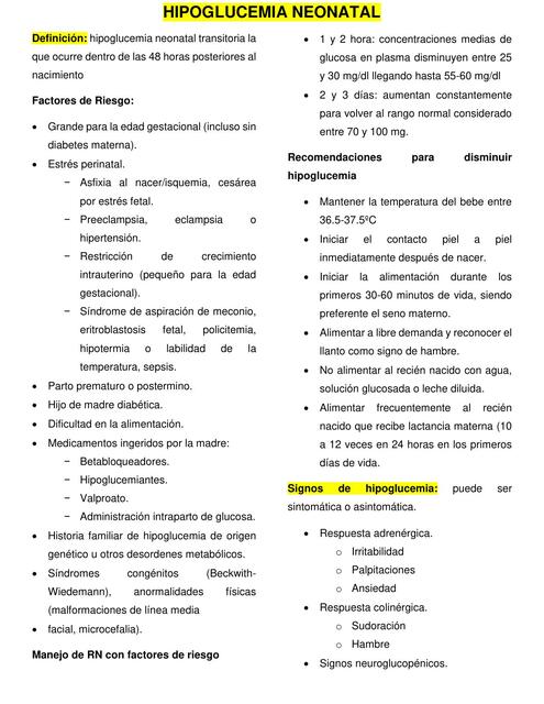 hipoglucemia