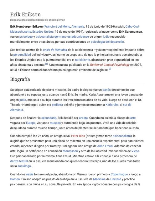 Erik Erikson Wikipedia la enciclopedia libre