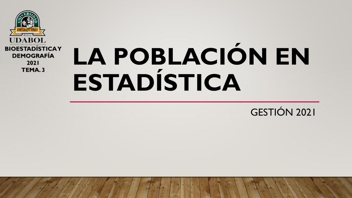 3 La población en estadística