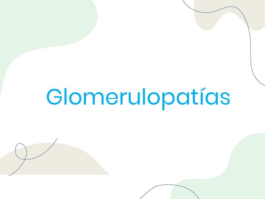 Glomerulopatias