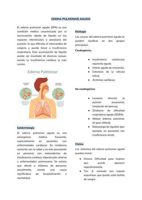 EDEMA PULMONAR AGUDO