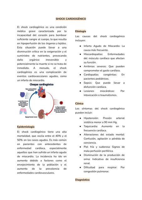 SHOCK CARDIOGÉNICO