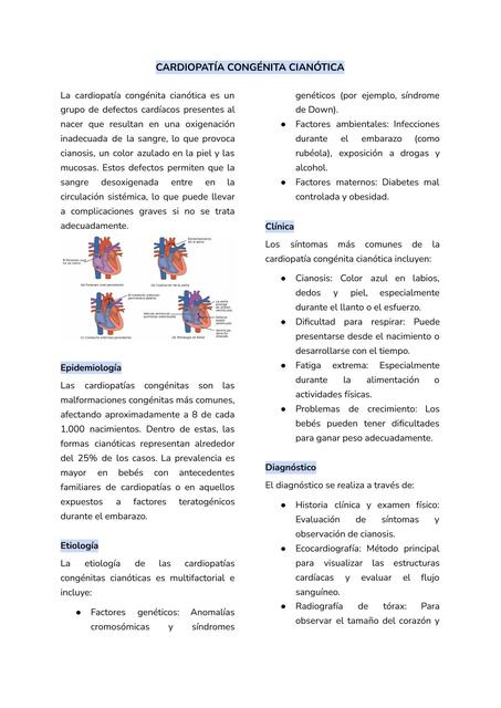 CARDIOPATÍA CONGÉNITA CIANÓTICA