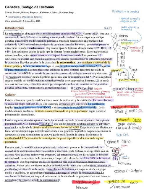 Artículo biología molecular