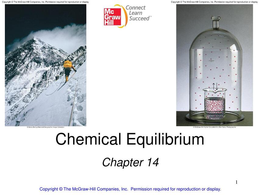 Chapter 14 Chemical Equilibrium F24 2 | Marto Moreno | uDocz