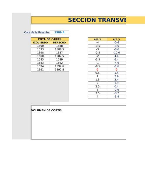 Seccion Transversal para Carretera