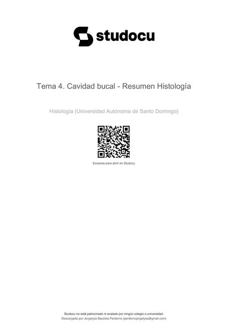 tema 4 cavidad bucal resumen histologia