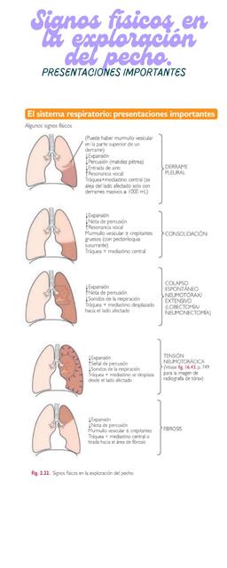 Signos físicos en la exploración del tórax