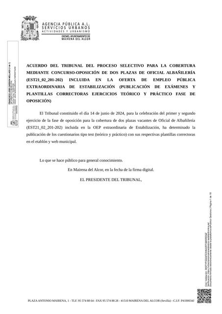 Examenes y plantillas oficial albañileria