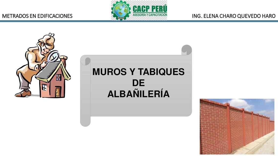 Muros y tabiques de albañileria