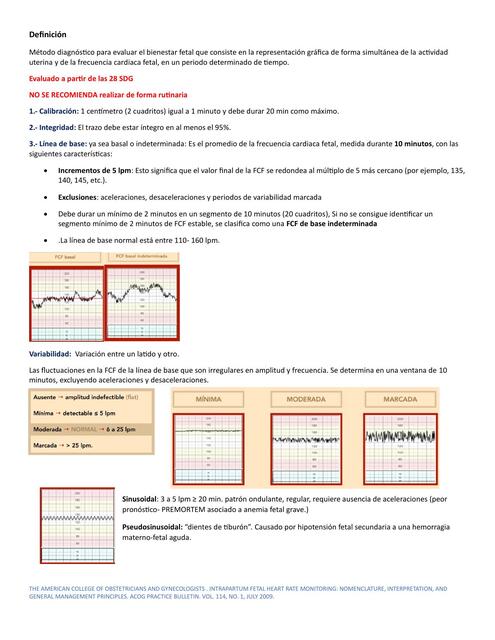 Registro Cardiotocografico