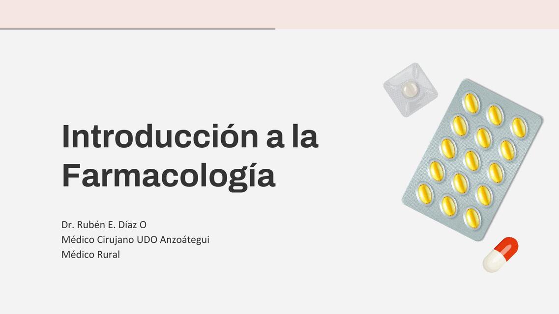 Introduccion a la farmacologia