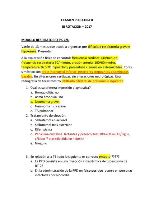 CL-212 Clínica Pediatría PAUTA EXAMEN