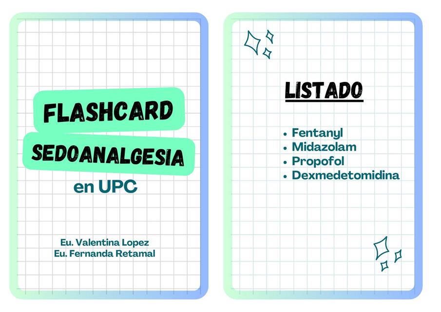 Flashcards Sedoanalgesia