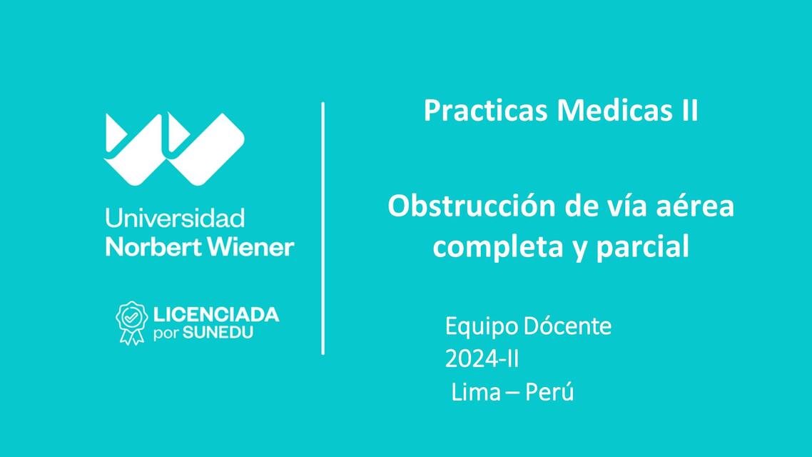 SEMANA 14a OBSTRUCIÓN DE VÍA AEREA